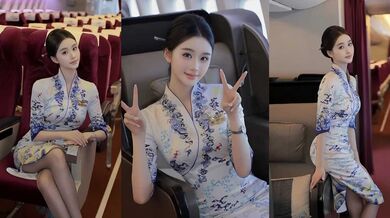 推特新晋大神 kkyyds98 极品身材黑丝空姐装 第一视角口活 无套后入爆操大屁股内射中出！